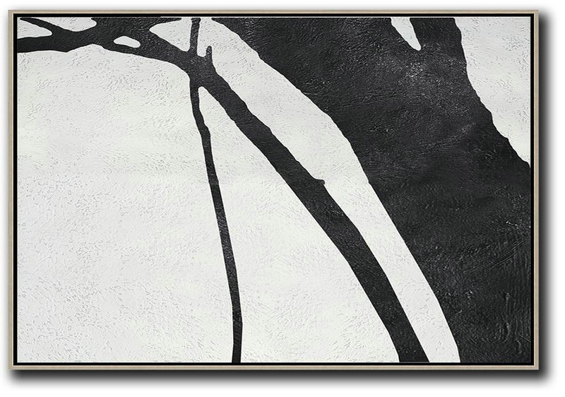 Huge Abstract Canvas Art,Oversized Horizontal Minimal Art On Canvas - Size Extra Large Abstract Art